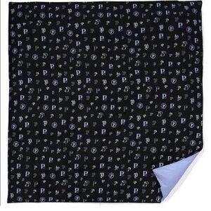 Black and Blue Patterned Blanket